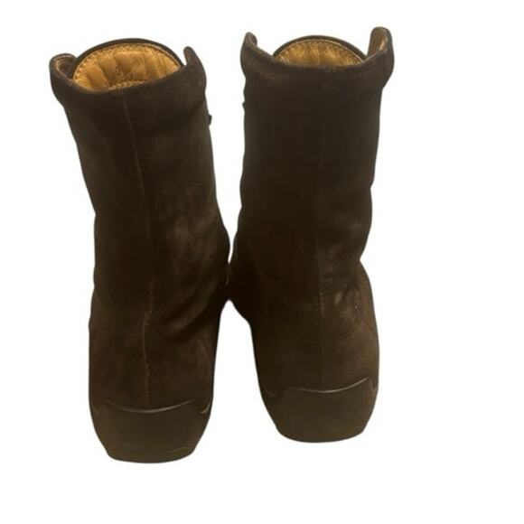 Tod’s Suede Mid Rise Lace Up Military Boots Preowned- Good Brown women’s GUC 40 - Picture 2 of 5